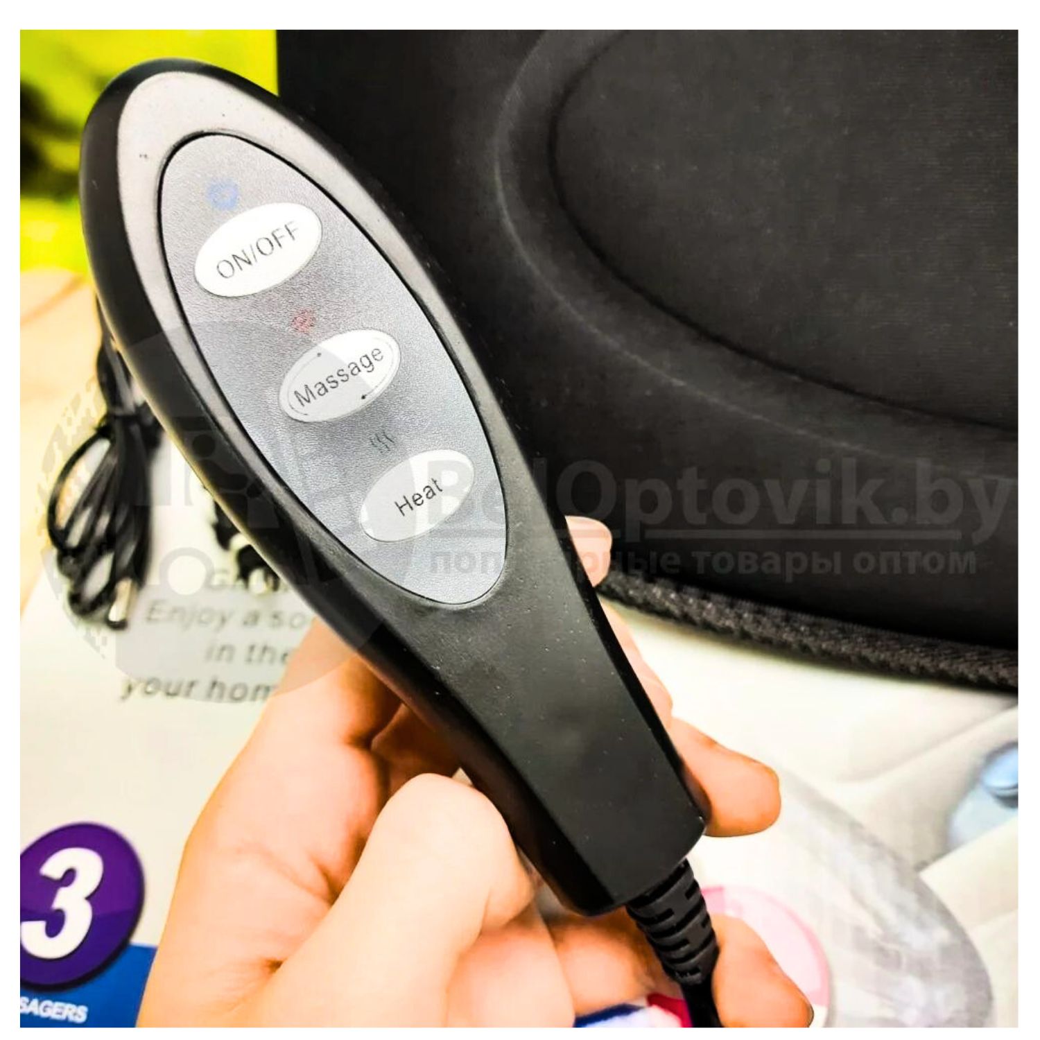 MASAJEADOR INVENCIBLE ESPALDA ELECTRICO ASIENTO SILLON CON CONTROL MZ89 - 9