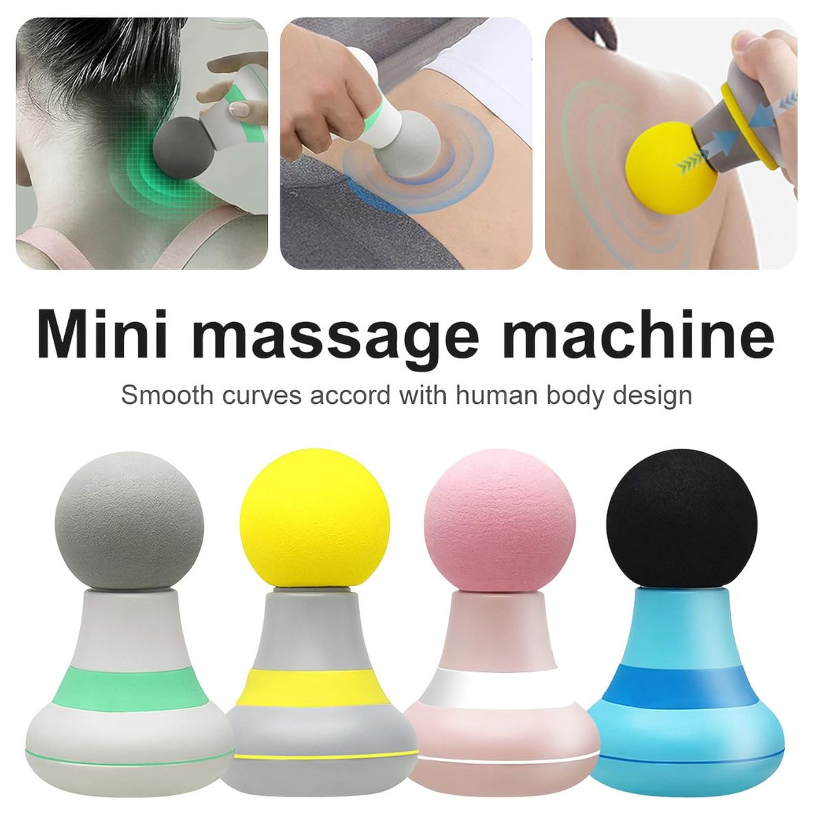 MASAJEADOR INVENCIBLE MUSCULAR MANO RECARGABLE HOMBRO CUELLO ESPALDA NB17 - 8