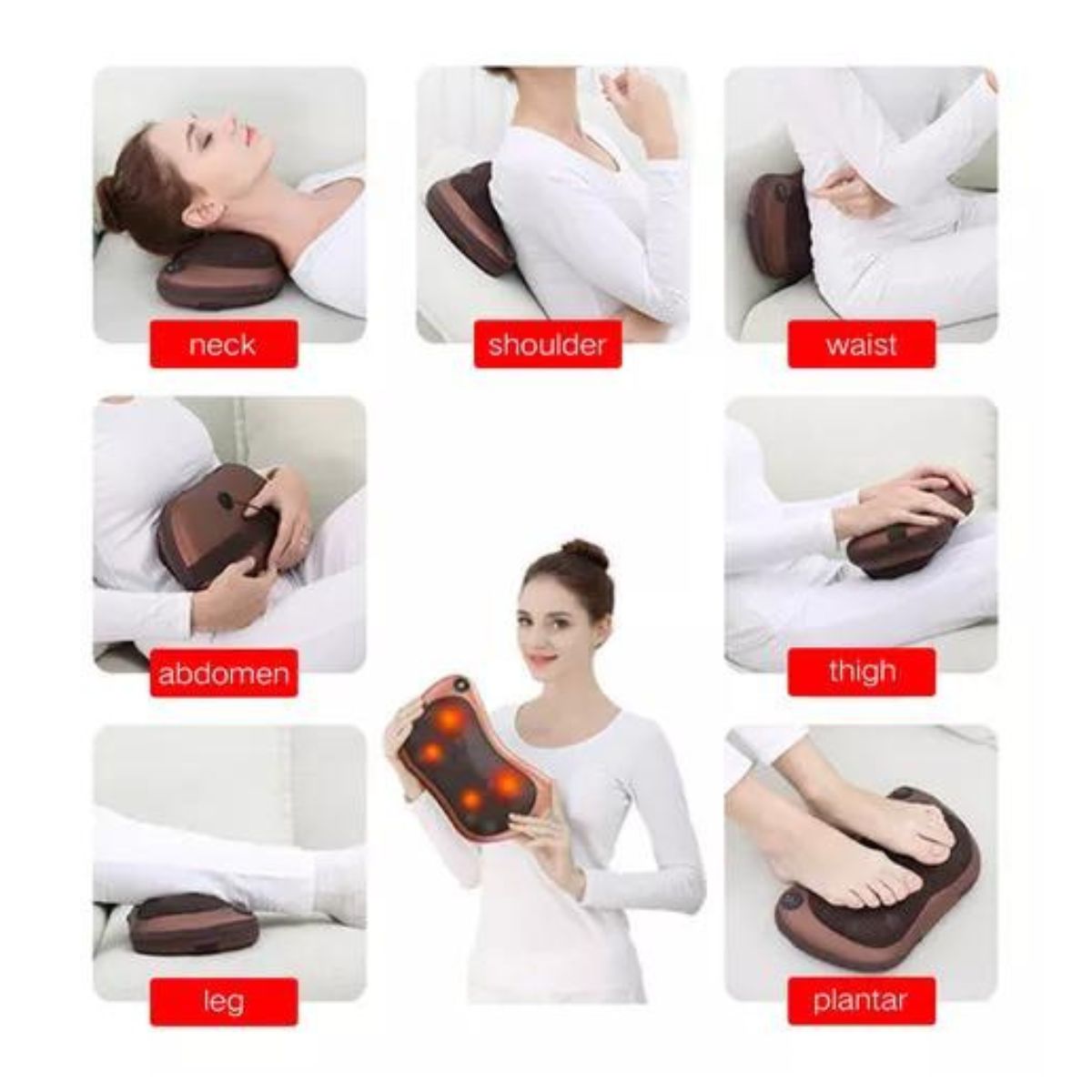 ALMOHADA INVENCIBLE MASAJEADORA CERVICAL CUELLO LUMBAR PIES COJÍN NA99 - 6