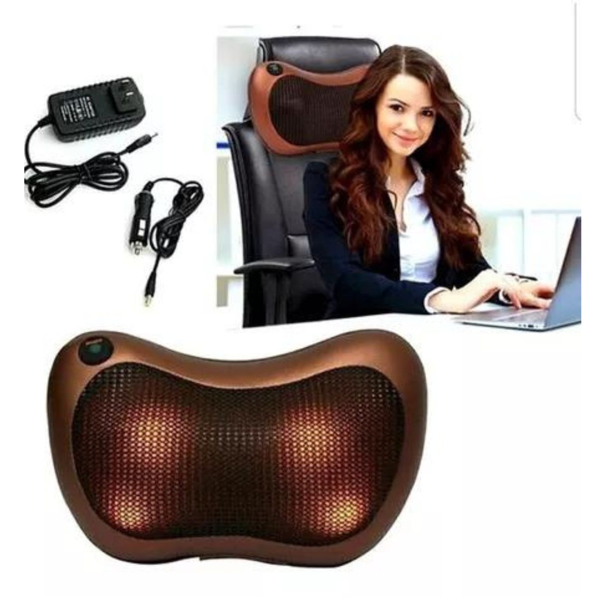 ALMOHADA INVENCIBLE MASAJEADORA CERVICAL CUELLO LUMBAR PIES COJÍN NA99 - 8