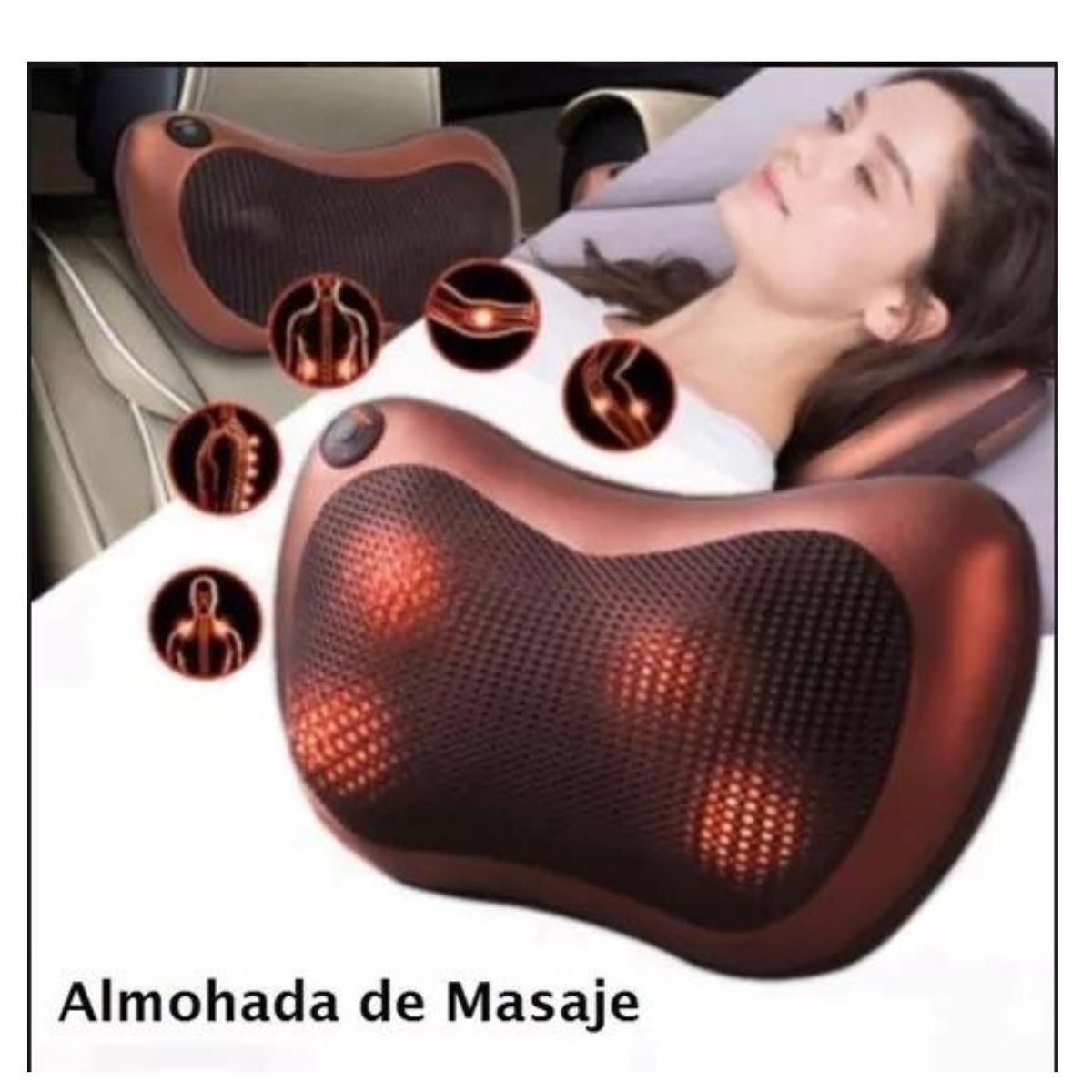 ALMOHADA INVENCIBLE MASAJEADORA CERVICAL CUELLO LUMBAR PIES COJÍN NA99 - 9