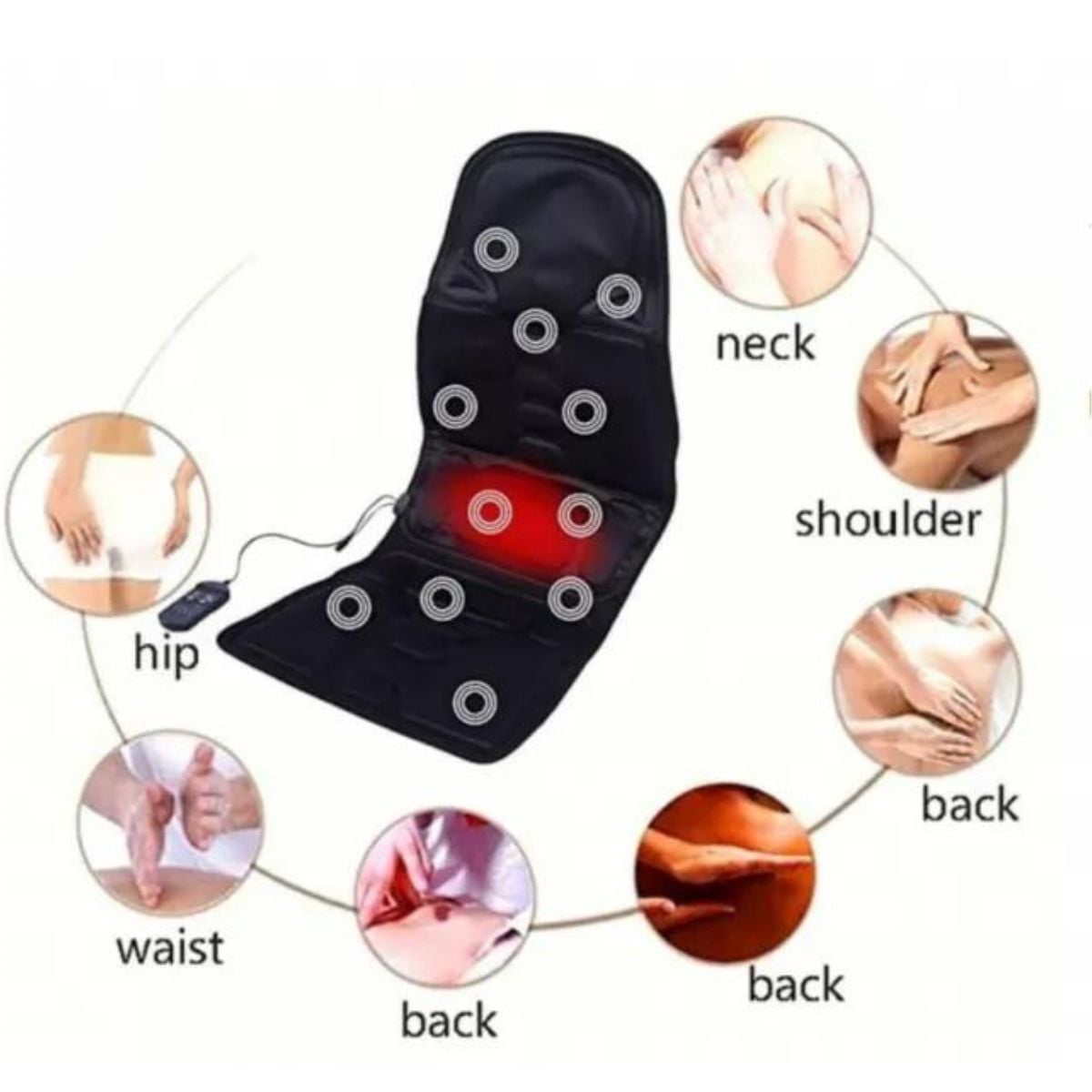 ASIENTO INVENCIBLE CALEFACCIÓN COJÍN MASAJEADOR SILLA CON CONTROL NA60 - 4