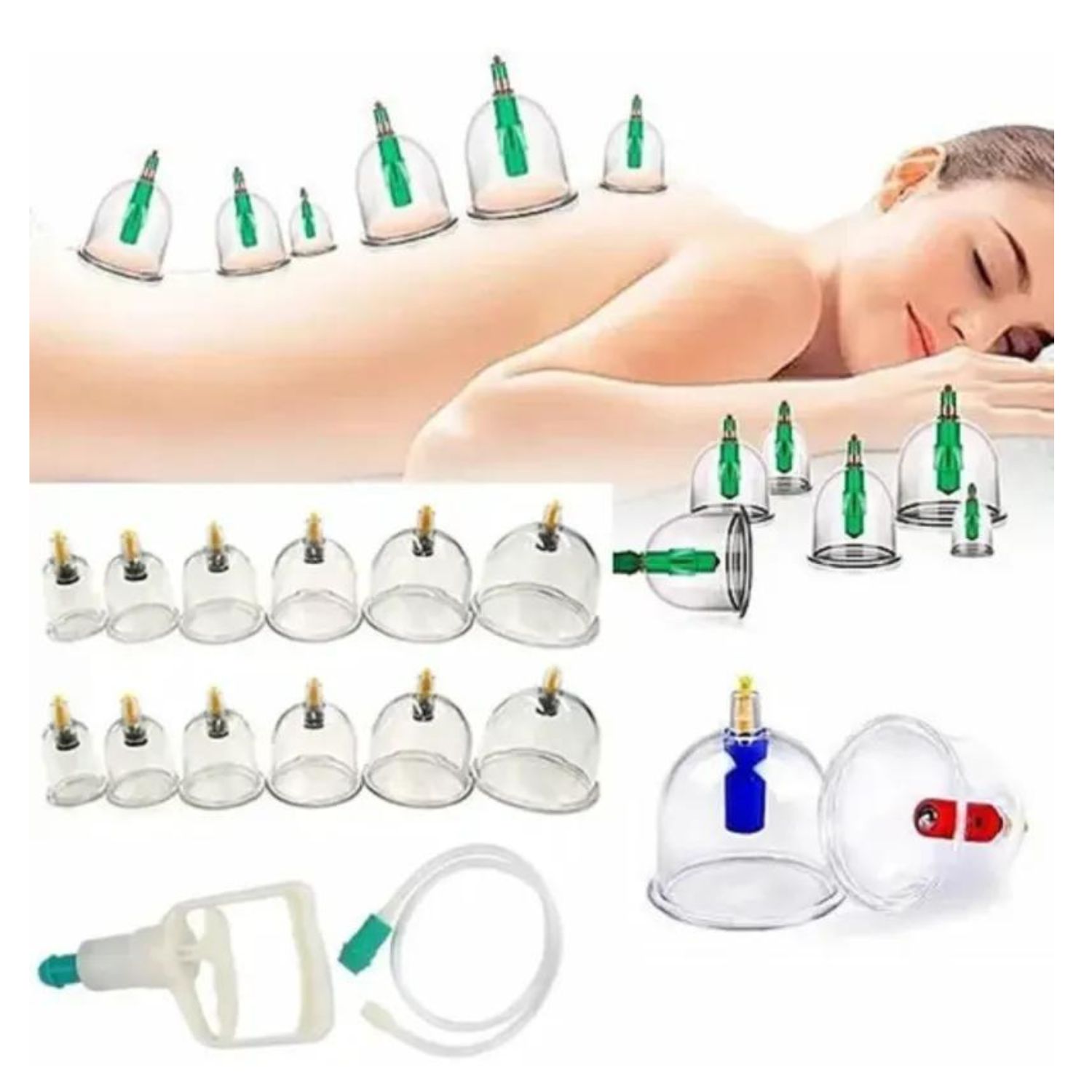 12 VENTOSAS SUCCION MASAJES MICROCIRCULACIÓN AM10 - 7