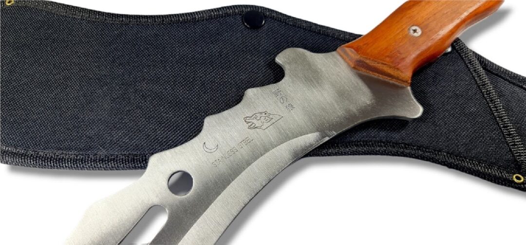CUCHILLO INVENCIBLE KUKRI CORVO CATFISH SUPERVIVENCIA FUNDA AM01 ACERO - 4