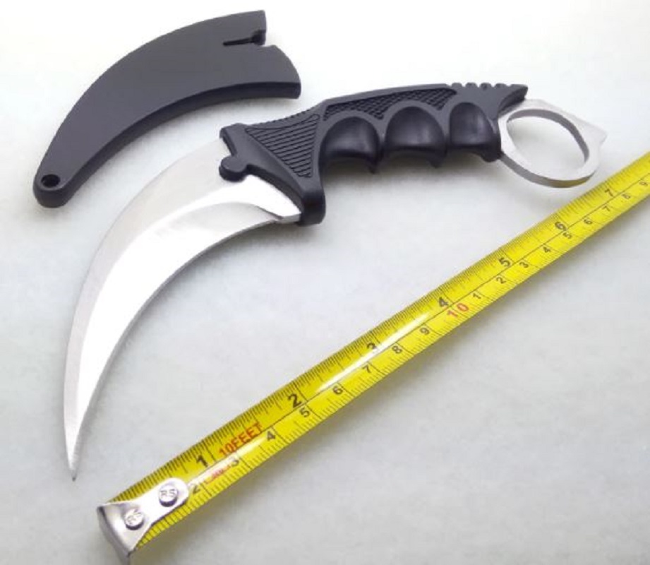 NAVAJA INVENCIBLE KARAMBIT ONLY GRAY CON FUNDA AM14 ACERO - 4