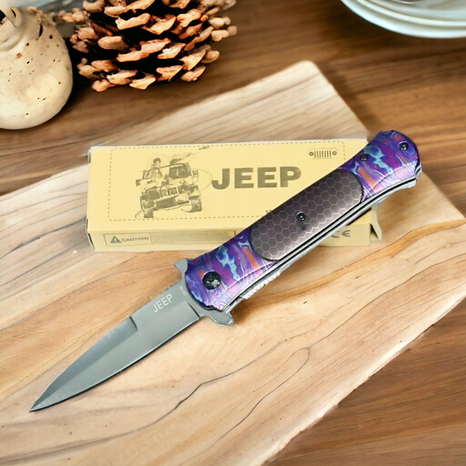 CUCHILO INVENCIBLE ASISTIDO JEEP APE 145 CAZA SUPERVIVENCIA AI22 ACERO - 3