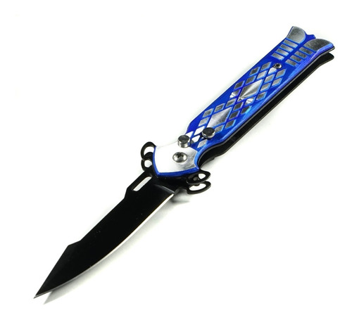 NAVAJA INVENCIBLE BLUE LEROY CORTAPLUMA AUTOMÁTICA AD65 ACERO - 1