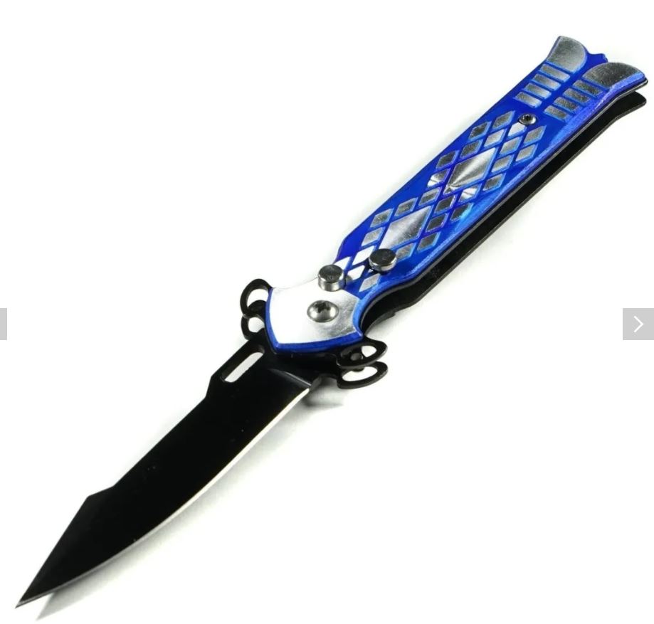 NAVAJA INVENCIBLE BLUE LEROY CORTAPLUMA AUTOMÁTICA AD65 ACERO - 2