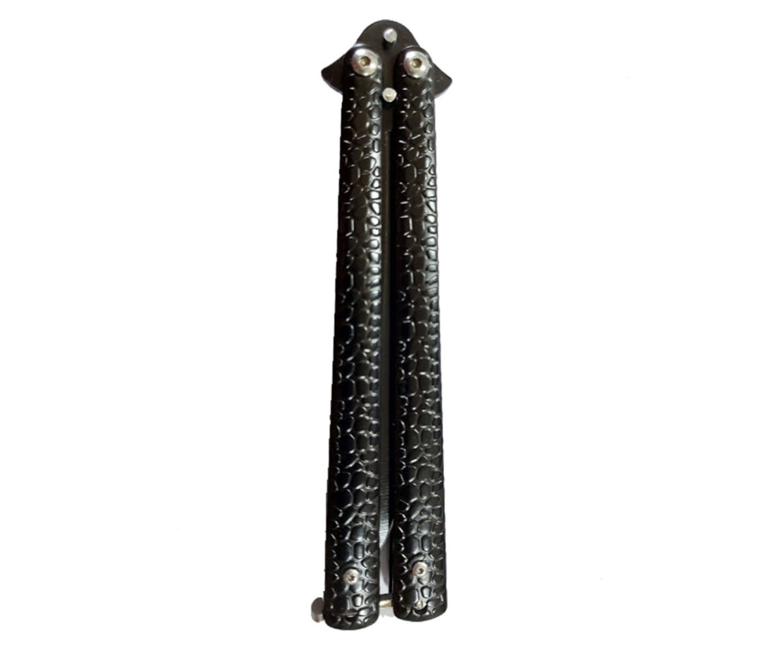 CUCHILLO INVENCIBLE NAVAJA MARIPOSA BLACK COBRA BALISONG AE50 ACERO - 4
