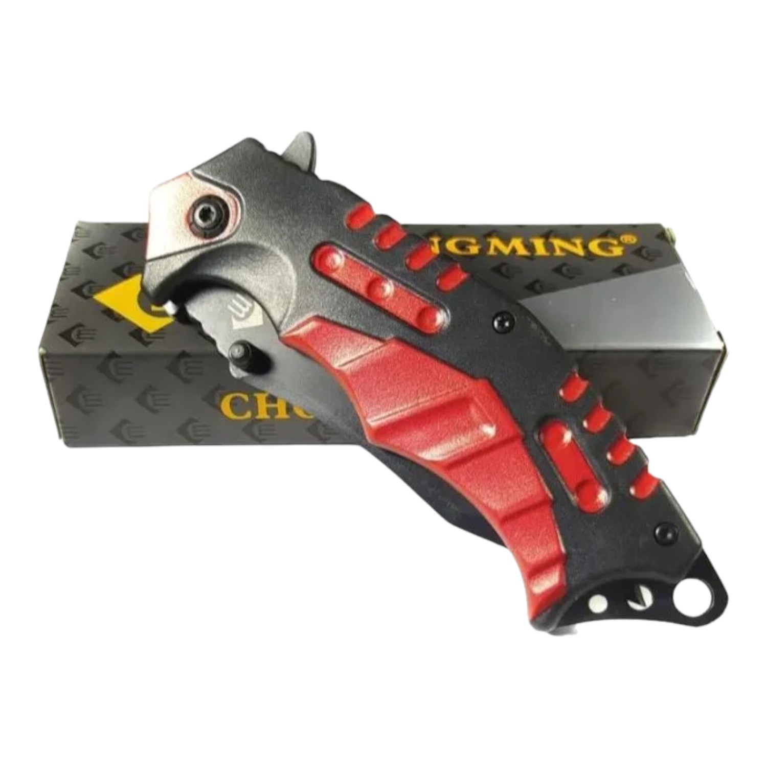 NAVAJA INVENCIBLE TÁCTICA CAMPING ASISTIDA RED FROG AE78 ACERO - 2