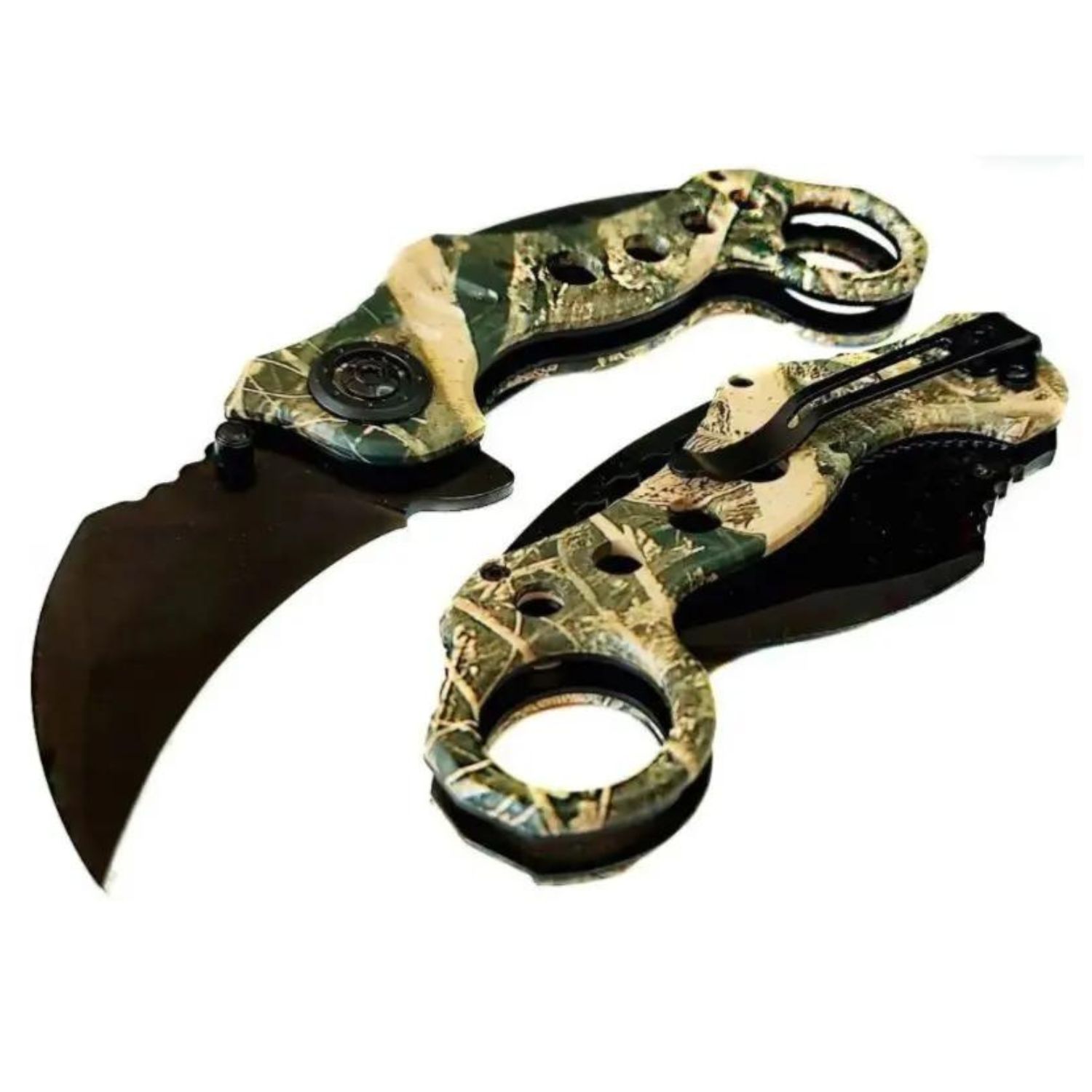 NAVAJA INVENCIBLE KARAMBIT TORMENTA DEL DESIERTO TAC DESERT OPS AI98 ACERO - 2