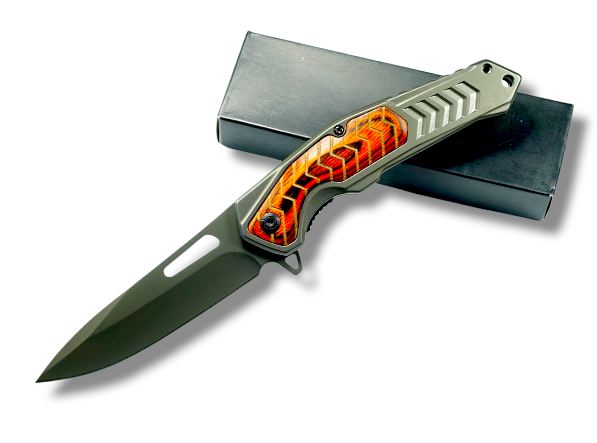 NAVAJA INVENCIBLE TITANIUM RUSTIC WOOD ASISTIDA AM05 ACERO - 1