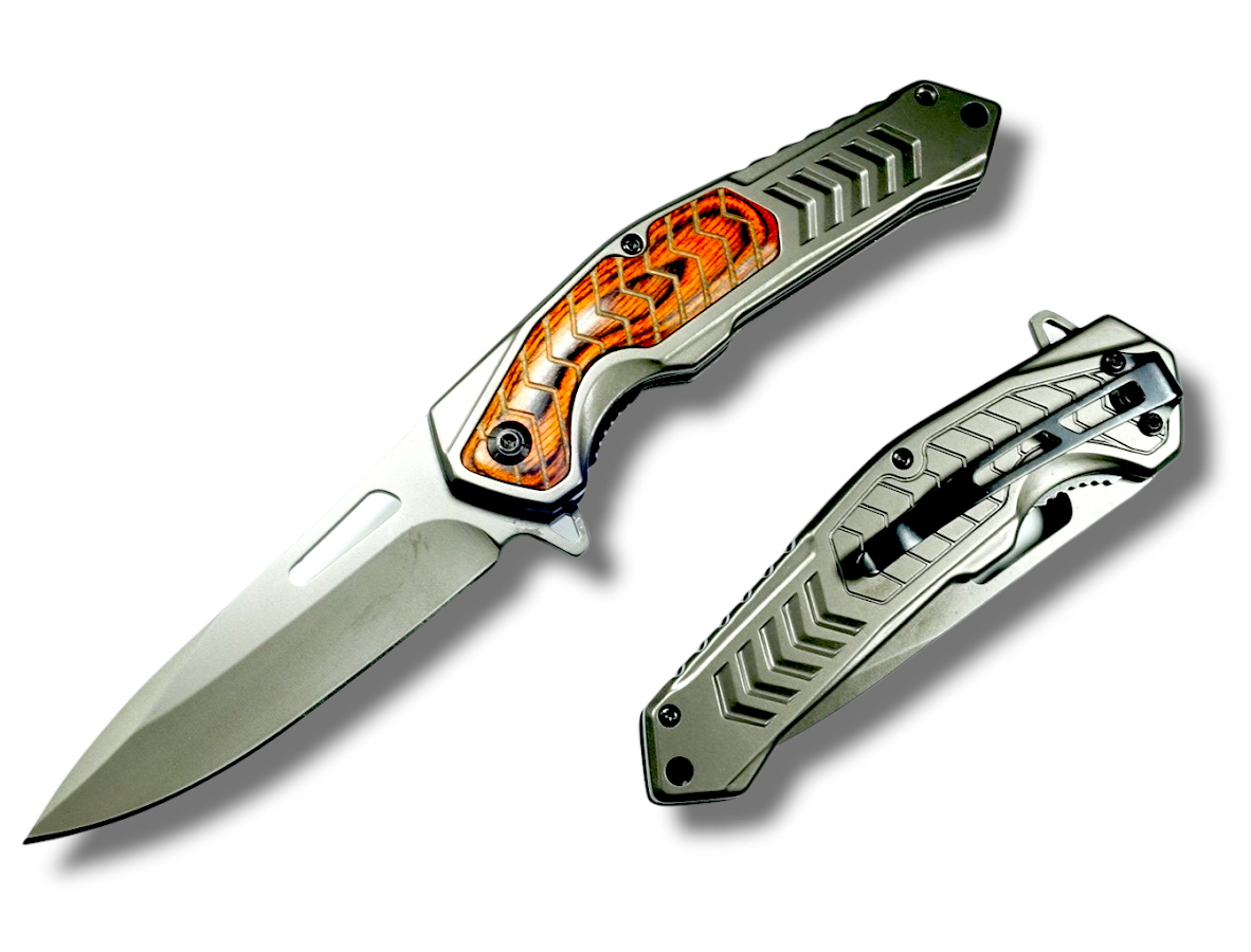 NAVAJA INVENCIBLE TITANIUM RUSTIC WOOD ASISTIDA AM05 ACERO - 2