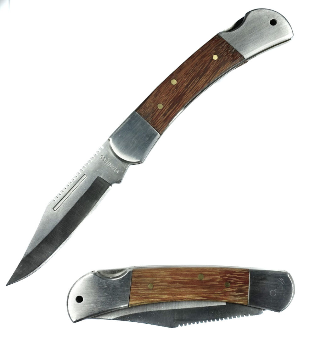 CUCHILLO INVENCIBLE NAVAJA CORTAPLUMA FORREST WOOD AD67 ACERO - 4