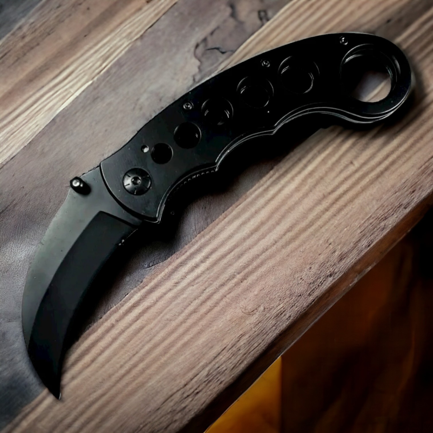 NAVAJA INVENCIBLE KARAMBIT BLACK OPERACIONES EXTREMAS AI60 ACERO - 1