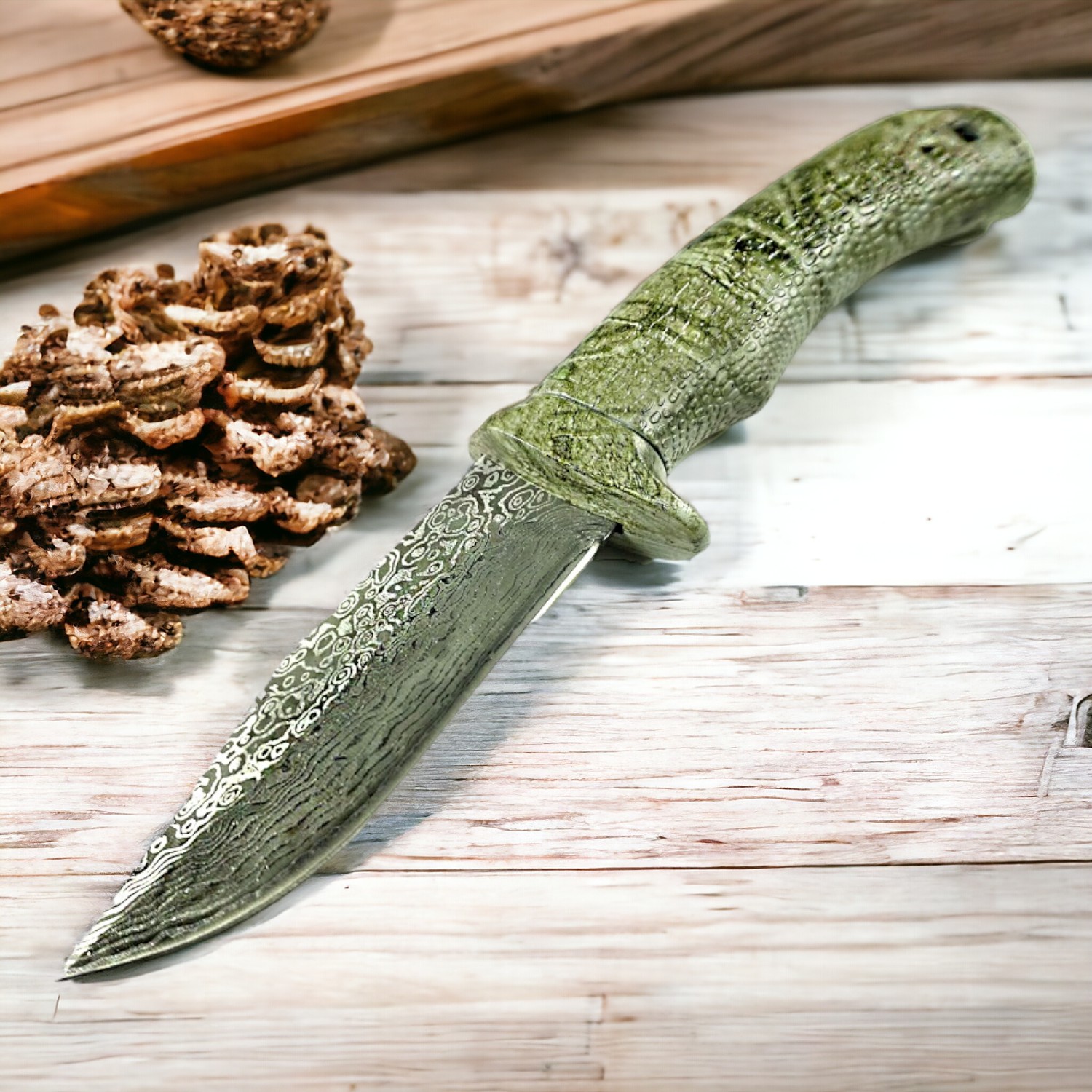 CUCHILLO INVENCIBLE MANDRAGOLA CAMUFLADO TÁCTICO SUPERVIVENCIA CAZA AB30 ACERO - 2