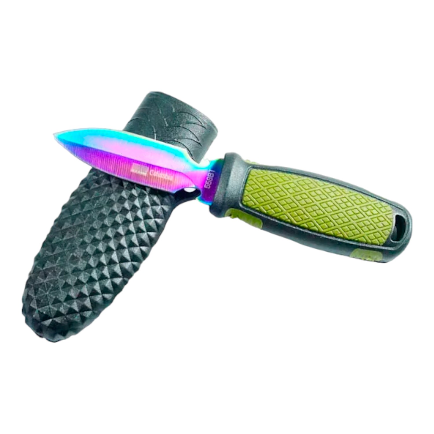 CUCHILLO INVENCIBLE MINI DAGA GREEN PIE TORNASOL TÁCTICO AK97 ACERO - 3