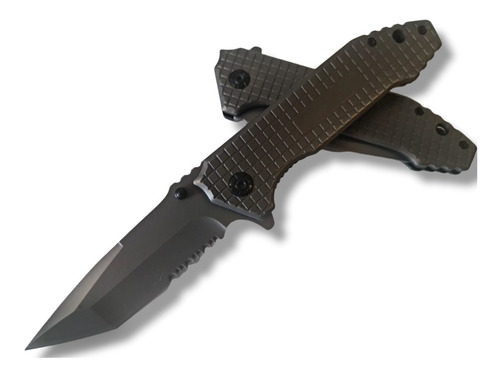NAVAJA INVENCIBLE BLOCK TITANIUM HOJA HÍBRIDA AM79 ACERO - 1