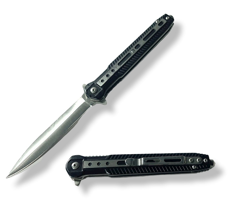 NAVAJA INVENCIBLE ESTILETO BLACK SOUL ASISTIDA 24 CMS AK20 ACERO - 2