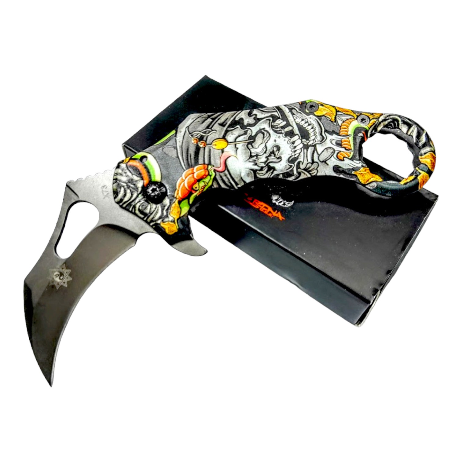 NAVAJA INVENCIBLE KARAMBIT DEMON SKULL AP33 ACERO - 2