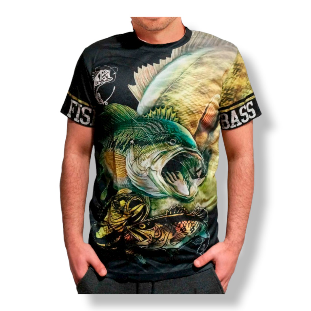 POLERA INVENCIBLE CAMUFLADA HUNTER FISH AP52 ACERO - 1
