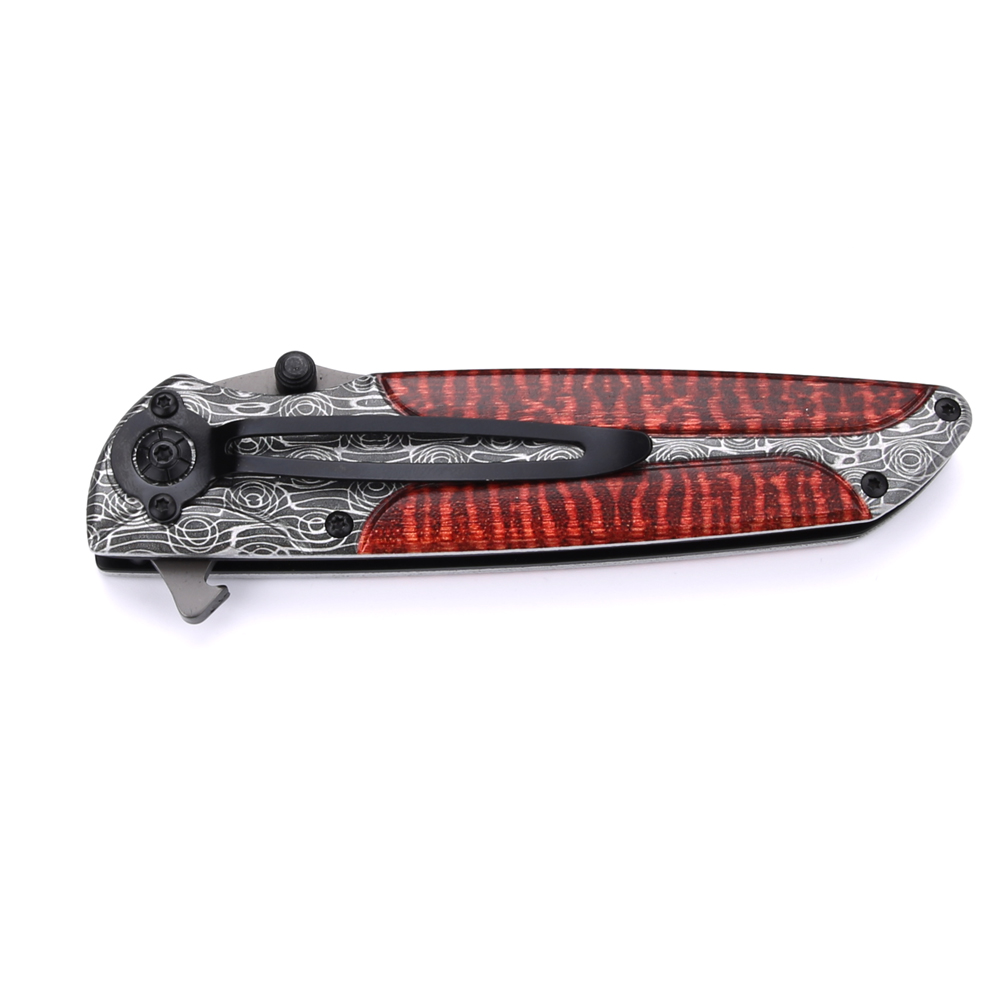 NAVAJA INVENCIBLE CORTAPLUMA ASISTIDA TIGRE ROJO AC59 ACERO - 4
