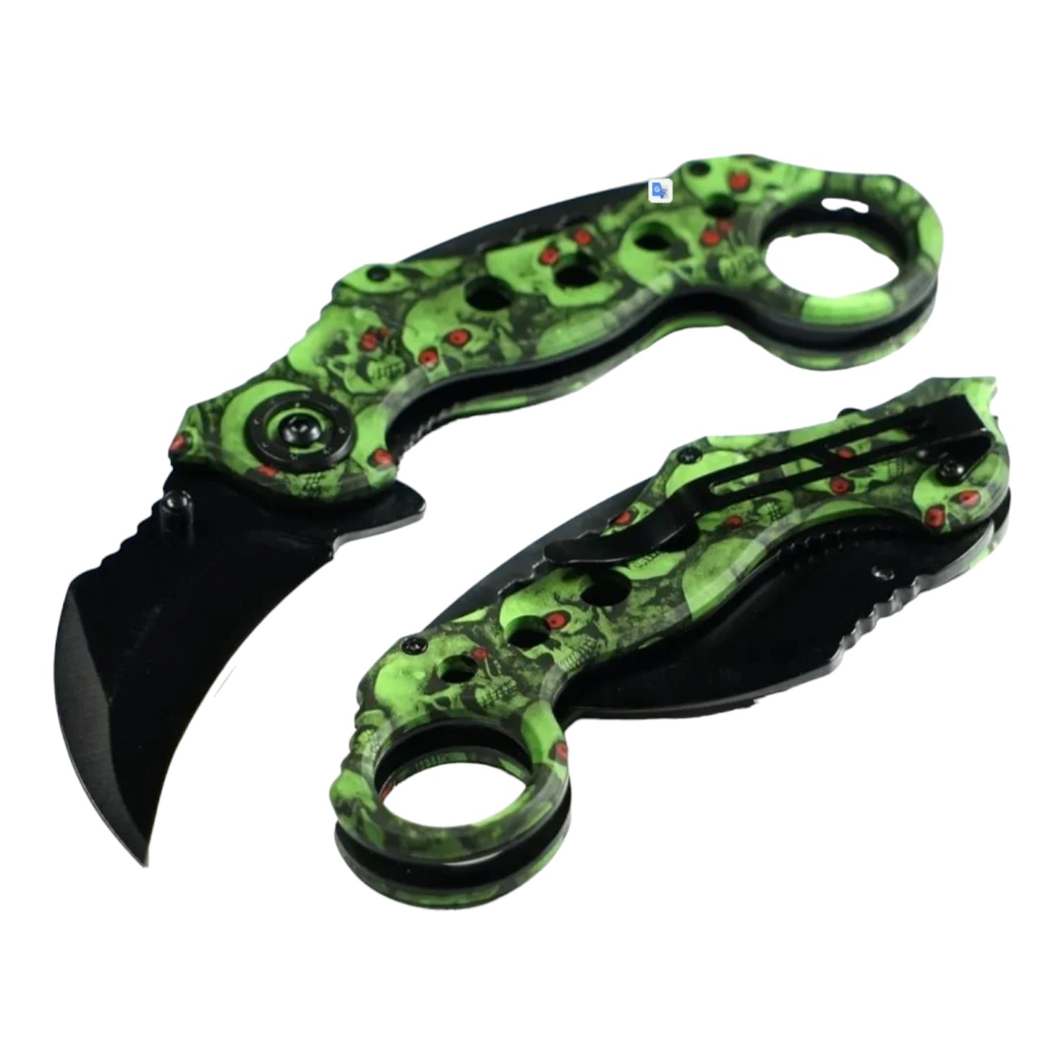 NAVAJA INVENCIBLE KARAMBIT COUNTER STRIKE DESERT OPS GREEN AF85 ACERO - 3