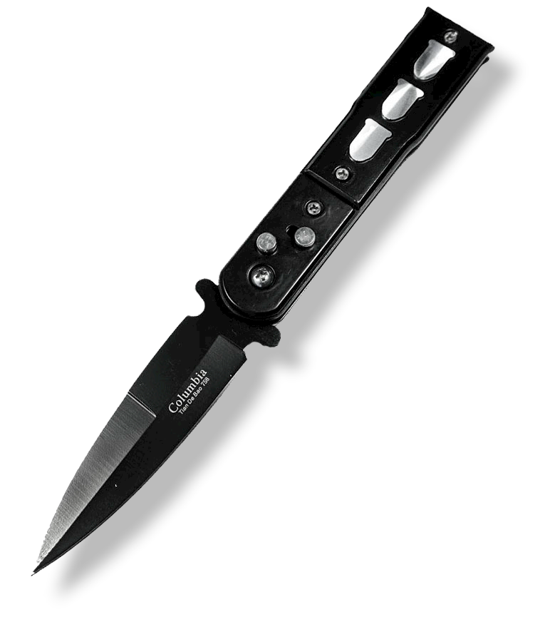 CUCHILLO INVENCIBLE NAVAJA CORTAPLUMA AUTOMÁTICA BLACK BULLET AJ89 ACERO - 2