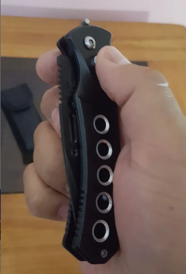NAVAJA INVENCIBLE TERMINADOR AUTOMÁTICA CON FUNDA AB44 ACERO - 2