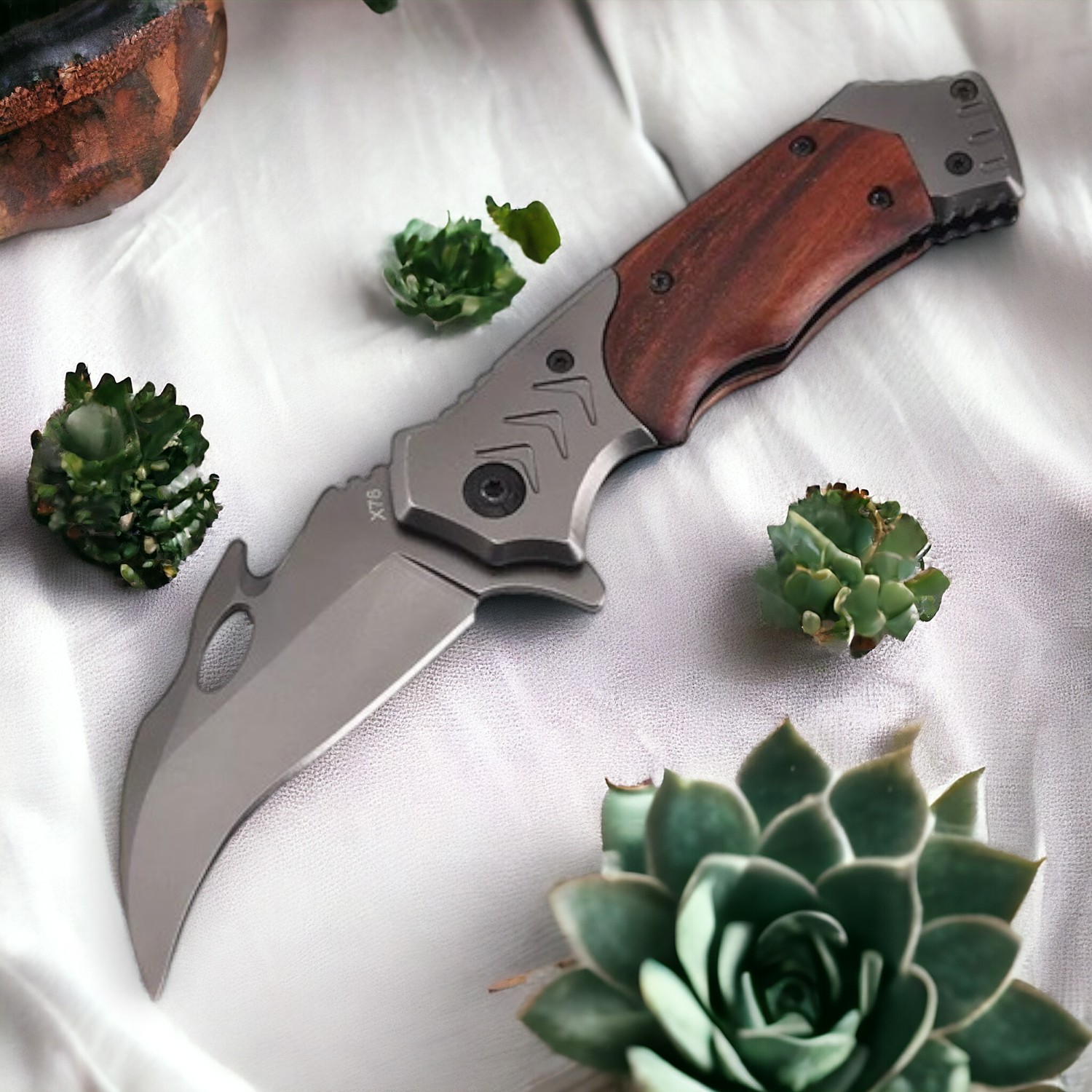 NAVAJA INVENCIBLE CONDOR CAZA CUCHILLO CAMPING TÁCTICO AC32 ACERO - 1