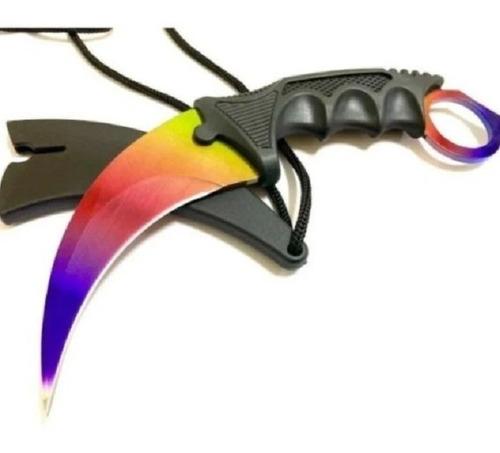 NAVAJA INVENCIBLE KARAMBIT MULTICOLOR RAINBOW AD44 ACERO - 1