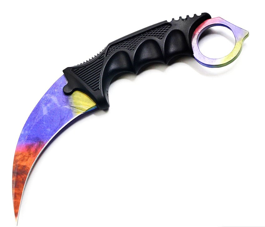 NAVAJA INVENCIBLE KARAMBIT MULTICOLOR RAINBOW AD44 ACERO - 3
