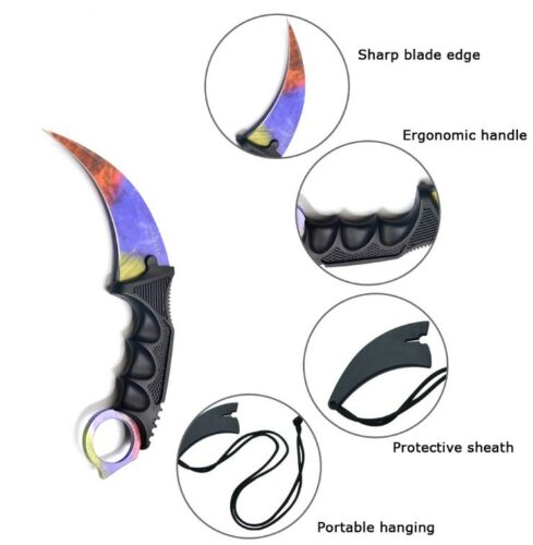 NAVAJA INVENCIBLE KARAMBIT MULTICOLOR RAINBOW AD44 ACERO - 4