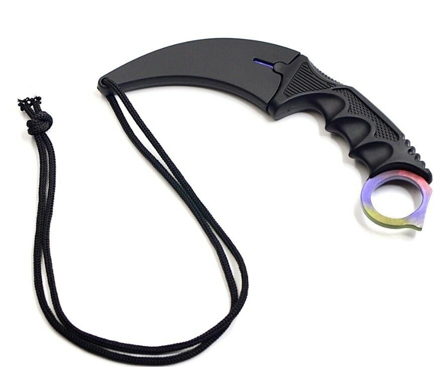 NAVAJA INVENCIBLE KARAMBIT MULTICOLOR RAINBOW AD44 ACERO - 5