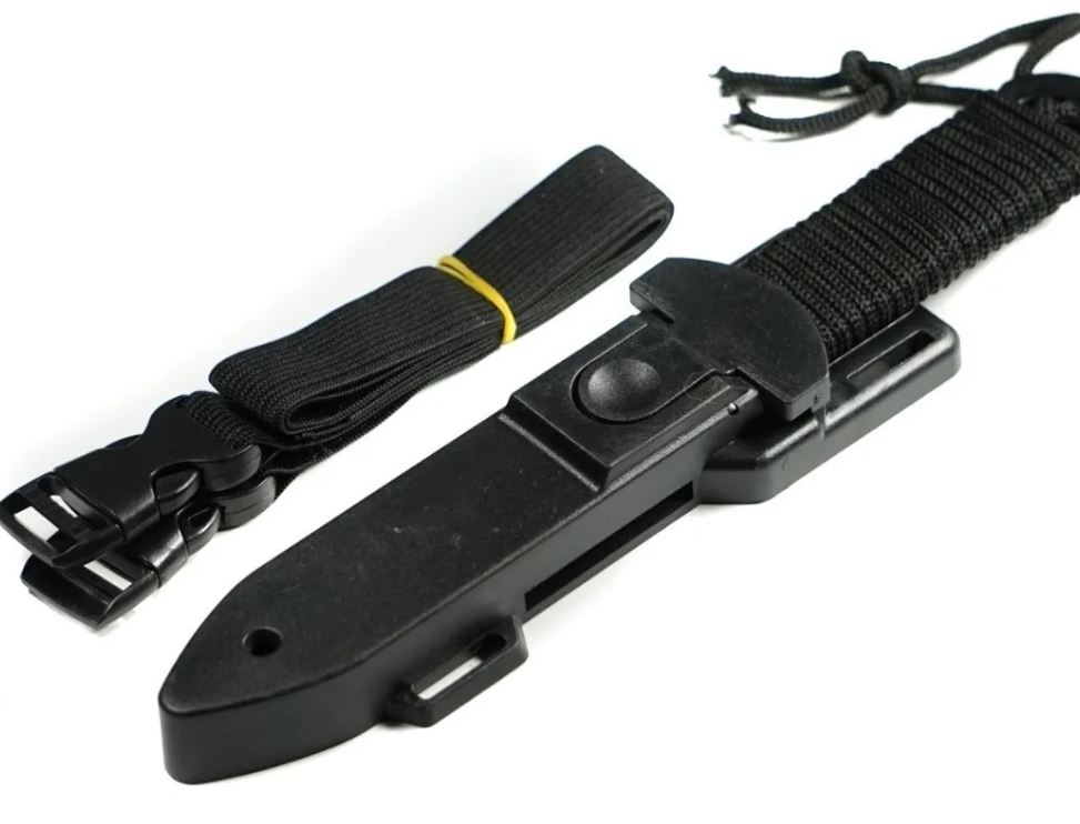 CUCHILLO INVENCIBLE TÁCTICO PARACAIDISTA HALLER LEGGINS CON FUNDA AF77 ACERO - 2