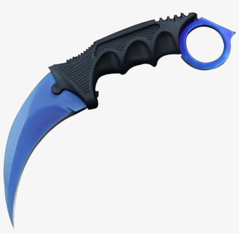 NAVAJA INVENCIBLE KARAMBIT OPS BLUE DEEP CON FILO Y FUNDA RÍGIDA AL02 ACERO - 5