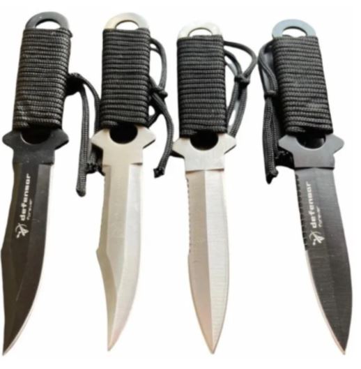 LANZADOR INVENCIBLE 4 CUCHILLO QUIRÚRGICO 440 CON BOLSO AF89 ACERO - 4