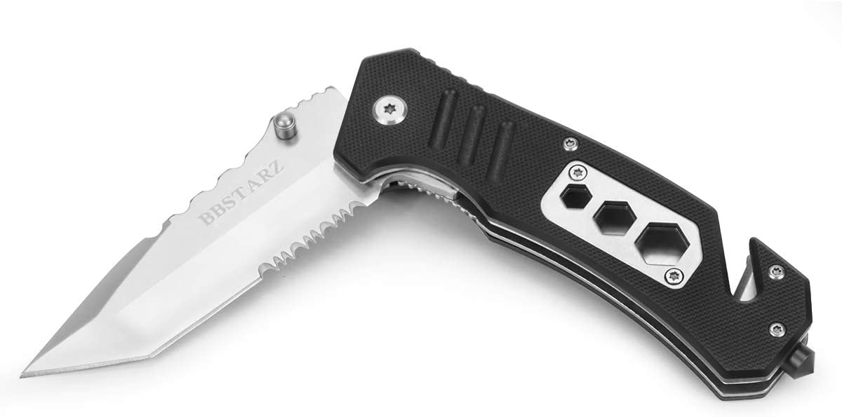 CUCHILLO INVENCIBLE NAVAJA TÁCTICA CAMPING BLACK DEMON AE86 ACERO - 3