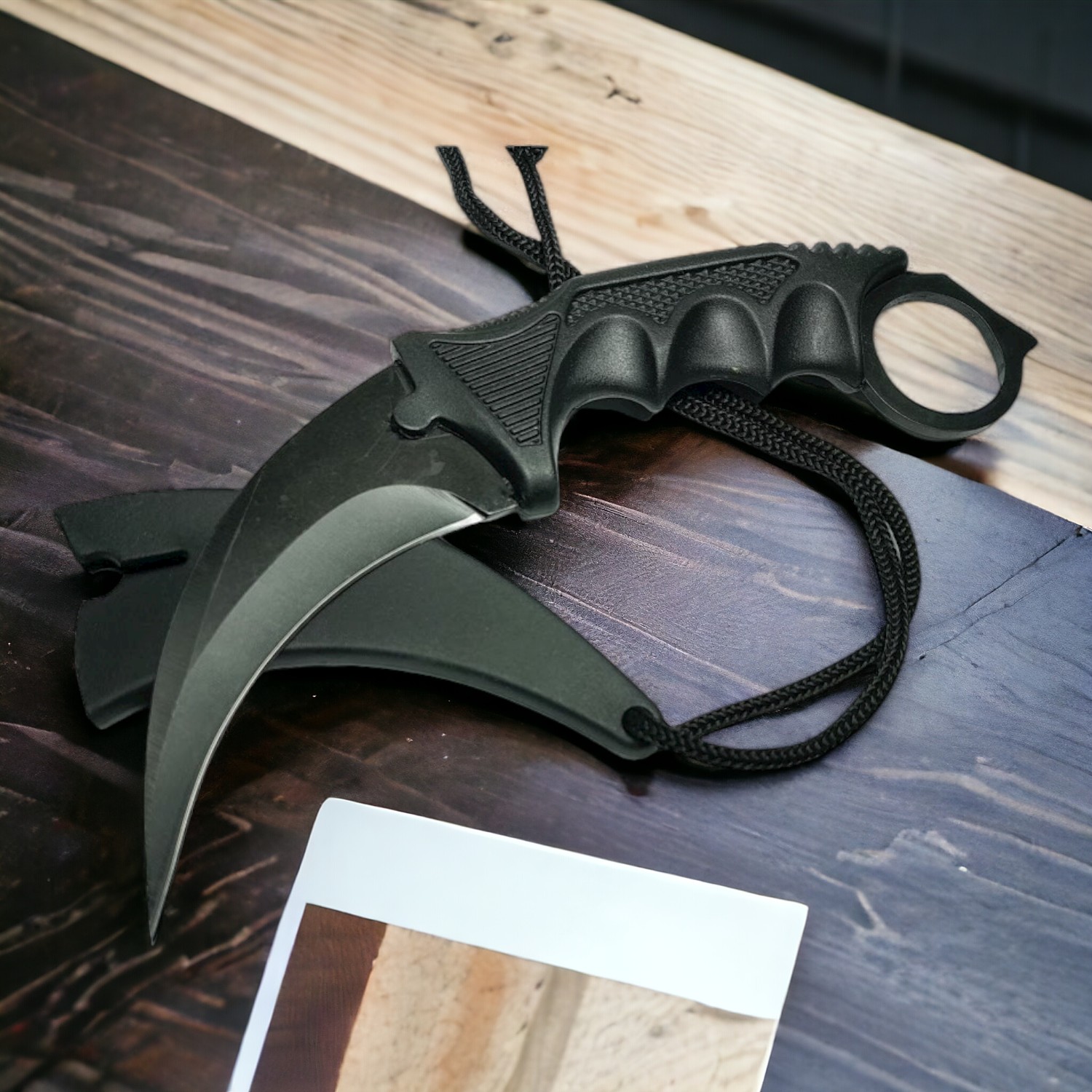 NAVAJA INVENCIBLE KARAMBIT STRIKE BLACK AN74 ACERO - 2