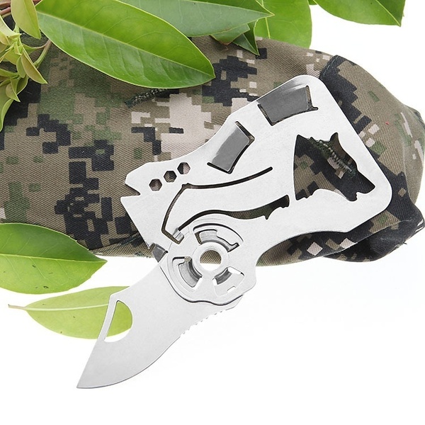 CUCHILLO PLEGABLE DE ACERO INOXIDABLE DE TARJETA AJ41 - 5