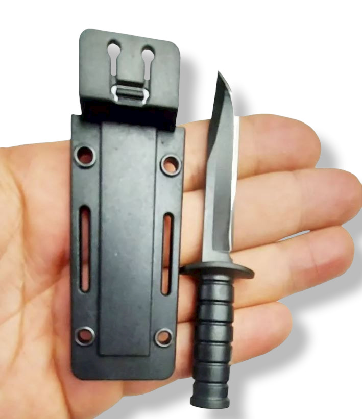 CUCHILLO INVENCIBLE MINI COLLAR TÁCTICO DEFENS PERSONAL DISUACION AF91 ACERO - 1