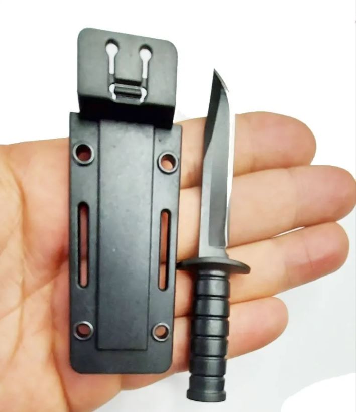 CUCHILLO INVENCIBLE MINI COLLAR TÁCTICO DEFENS PERSONAL DISUACION AF91 ACERO - 4