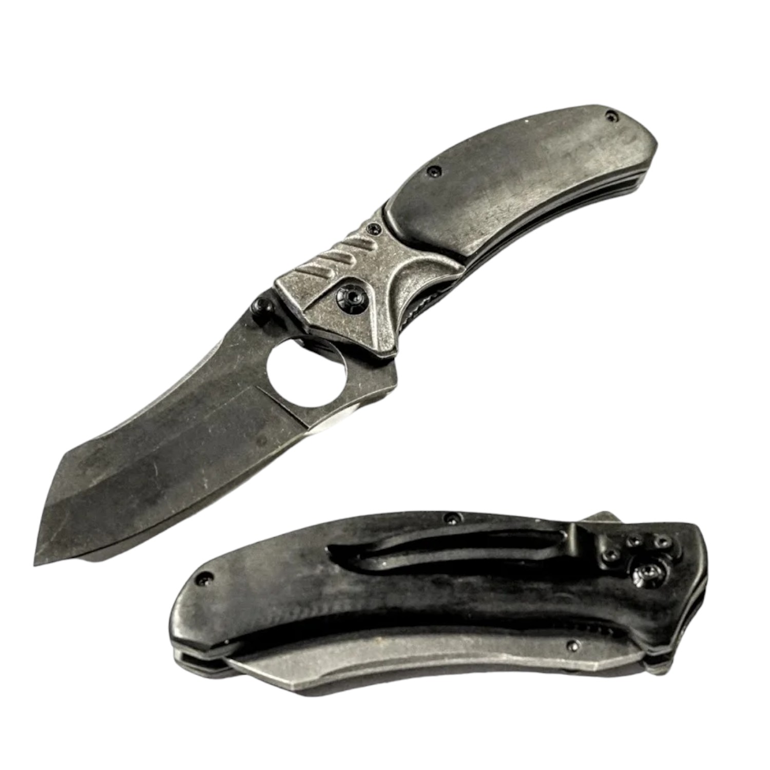 NAVAJA INVENCIBLE GREY ASH ASISTIDA CON GRIP AL76 ACERO - 2