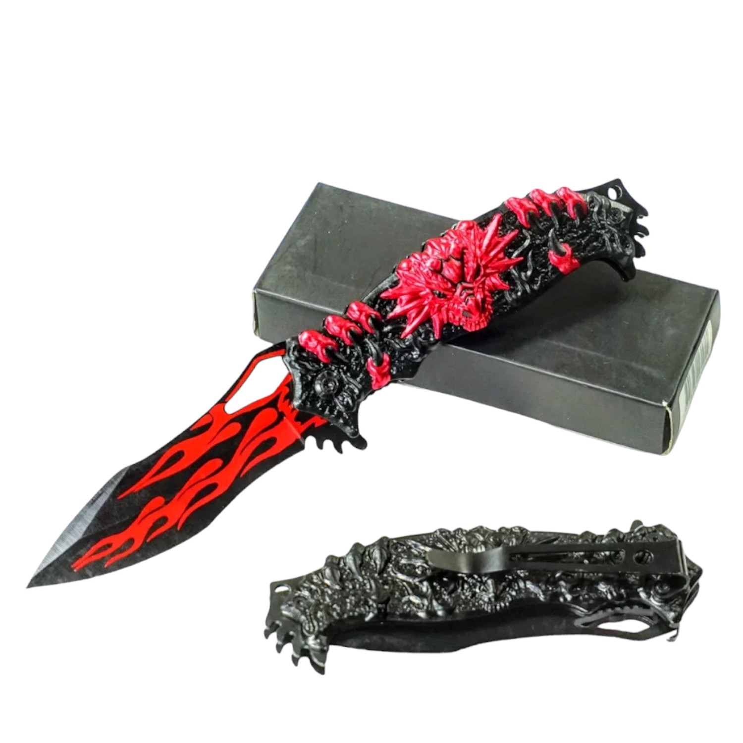 CUCHILLO INVENCIBLE SUPERVIVENCIA DEMON ON FIRE AL78 ACERO - 4