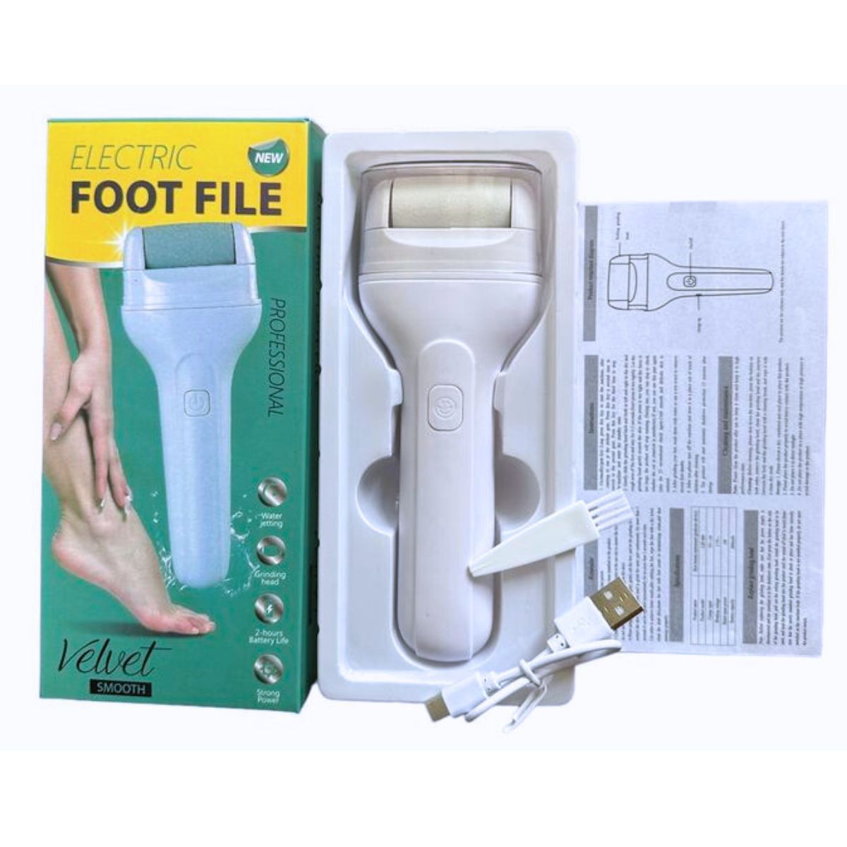 RODILLO ELÉCTRICO ELIMINADOR CALLOS INVENCIBLE NB46 MAQUINA EXFOLIADORA - 2