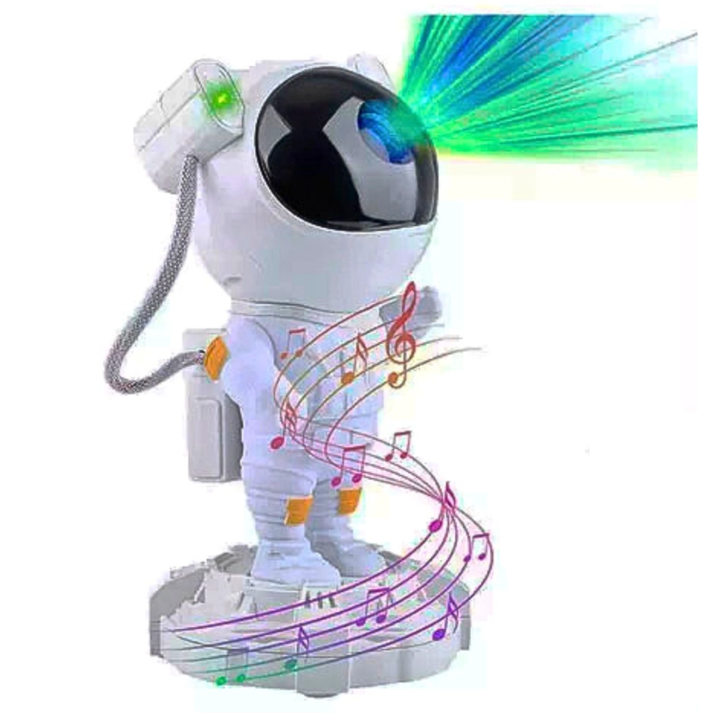 LAMPARA ASTRONAUTA PARLANTE BLUETOOTH PROYECTOR NEBULOSAS ESTRELLAS MX27 - 4