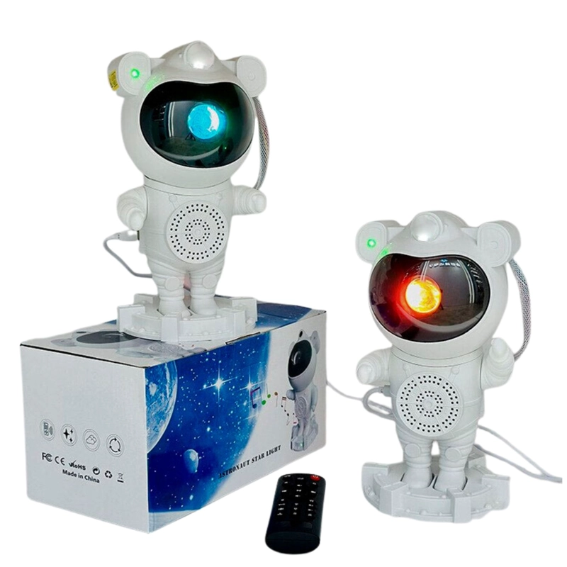 LAMPARA ASTRONAUTA PARLANTE BLUETOOTH PROYECTOR NEBULOSAS ESTRELLAS MX27 - 8