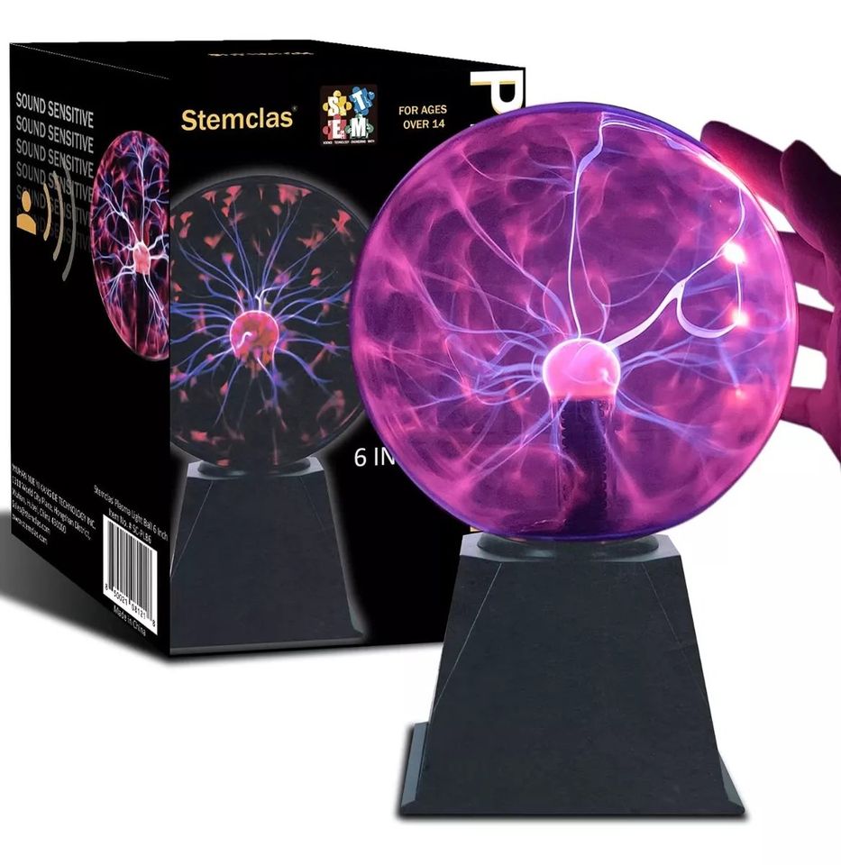 LÁMPARA INVENCIBLE PLASMA TESLA RAYOS SENSIBLE AL TACTO EFECTO TESLA MX13 - 1