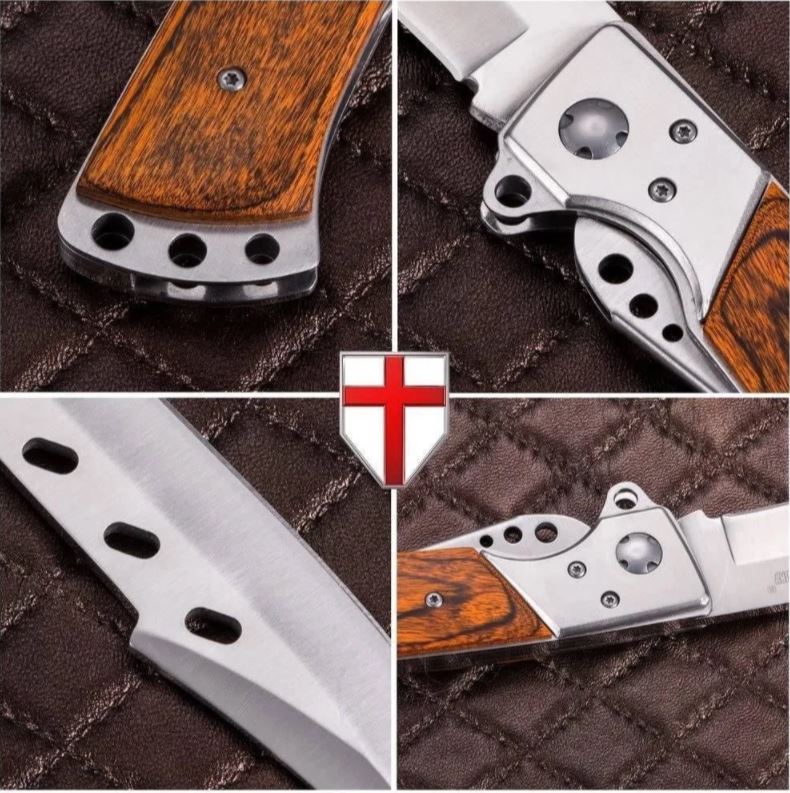 CUCHILLO INVENCIBLE PLEGABLE CAZA GRAND CAÑON MANGO PALISANDRO ACERO - 3