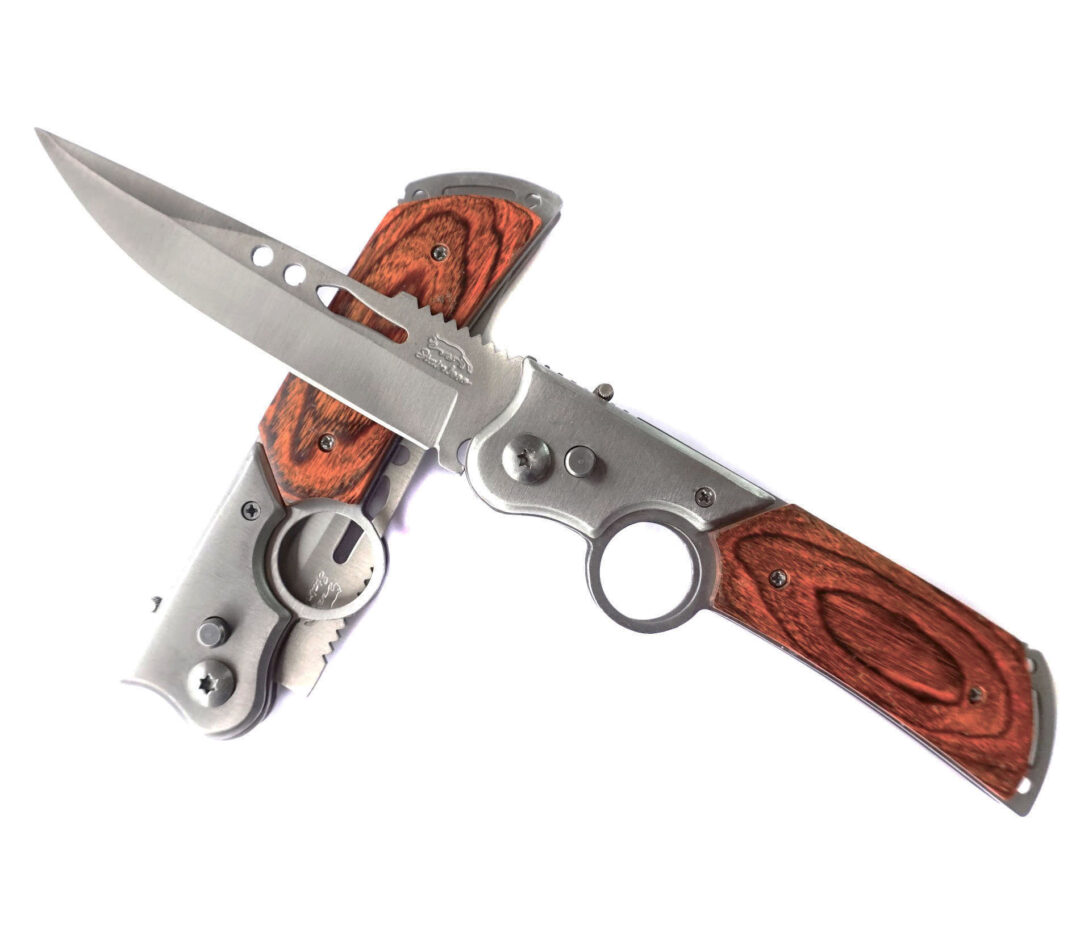 CUCHILLO INVENCIBLE NAVAJA CORTAPLUMA AK47 PRINCESAS AH22 ACERO - 3